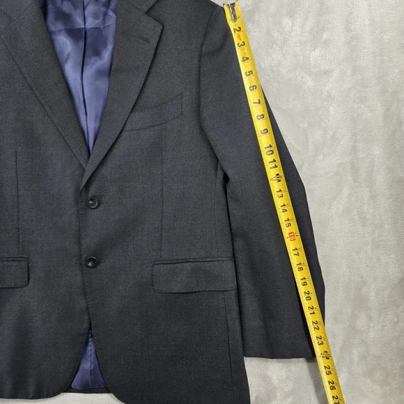 SUITSUPPLY Jacket Mens 44R Gray Blazer Suit Napoli Reda Wool Surgeons Cuff
